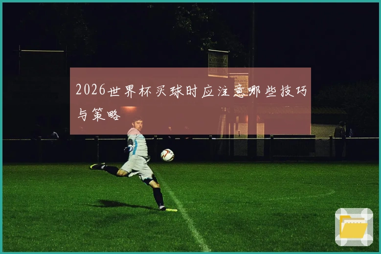 2026世界杯买球时应注意哪些技巧与策略